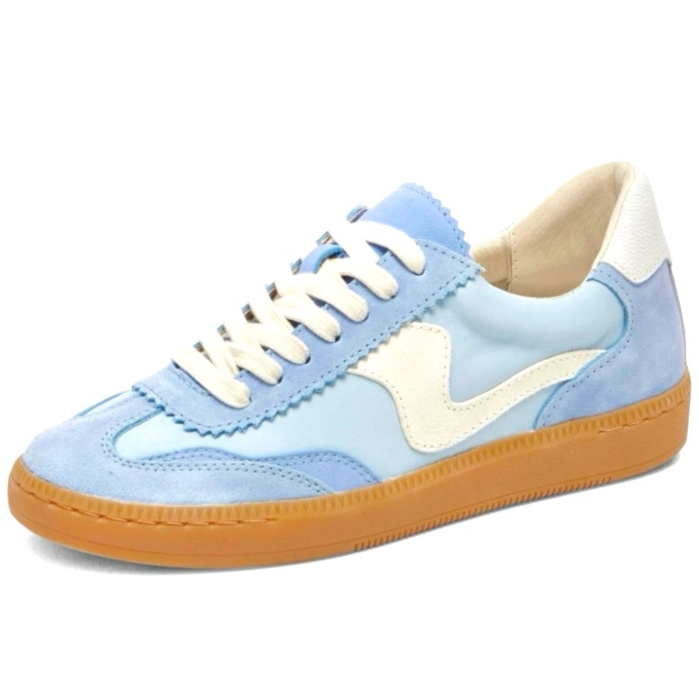 Dolce Vita Notice Women’s Baby Blue Suede Low Top Lace Up Shoes Sneakers Size 8